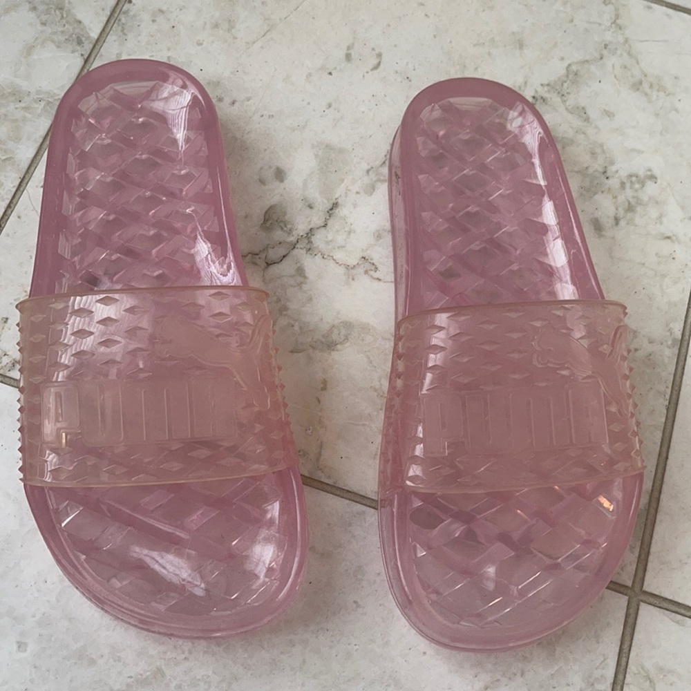 Puma Fenty pink jelly sandals